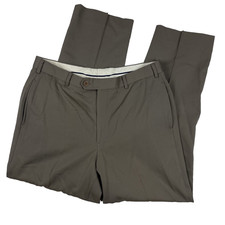 Brooks Brothers Dress Pants Mens 35x30 Brown Flat Front Wool Made In Canada