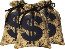 Money Bag with Dollar Sign 4.5X6 Inch Faux Leather Costume Money Bag Pouch wi...