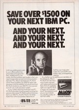Alloy Computer Products 1984 Original Print Ad IBM PC Multi-User System
