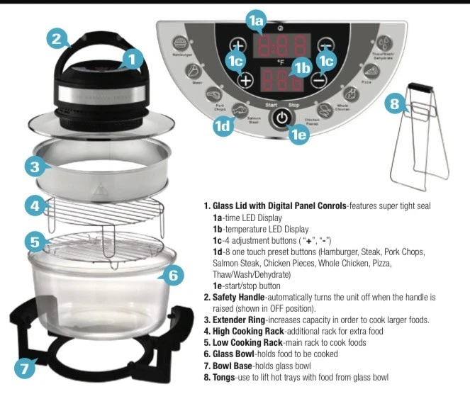 The Sharper Image CKY-20VD Digital Super Wave Convection and Infrared Oven - Image 4 of 4