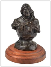 Bob Scriver Eenaw Kawkee Portrait Female Bronze Sculpture Original Signed Art LE
