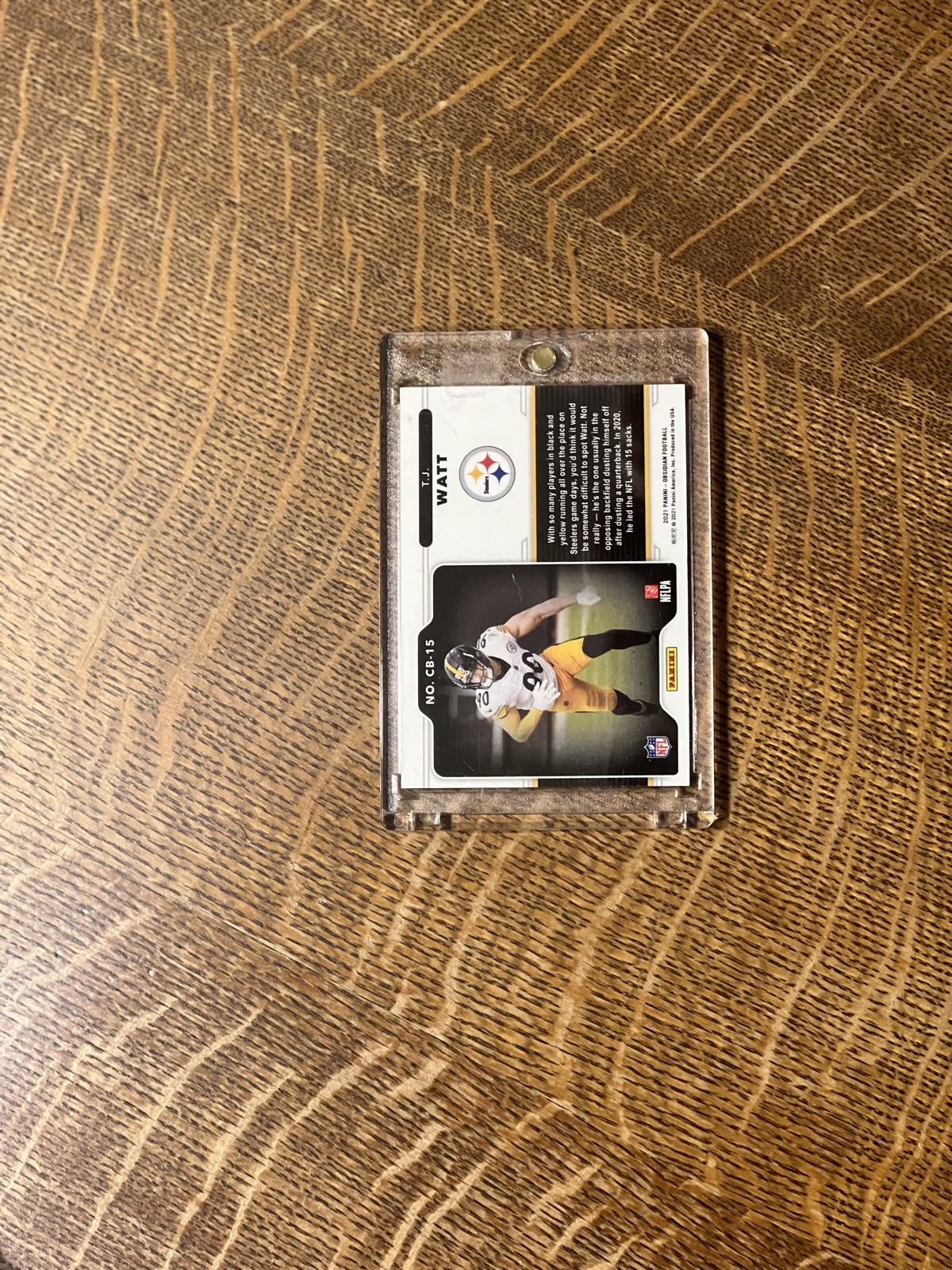 🔥 2021 Panini Obsidian T.J. Watt Color Blast Black – Rare SSP Steelers 🔥