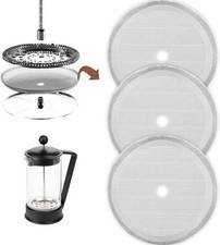 3 Pack 2.75in Cafetiere Mesh Coffee Press Filter Mesh Replacement 350 ml,24/7 UK