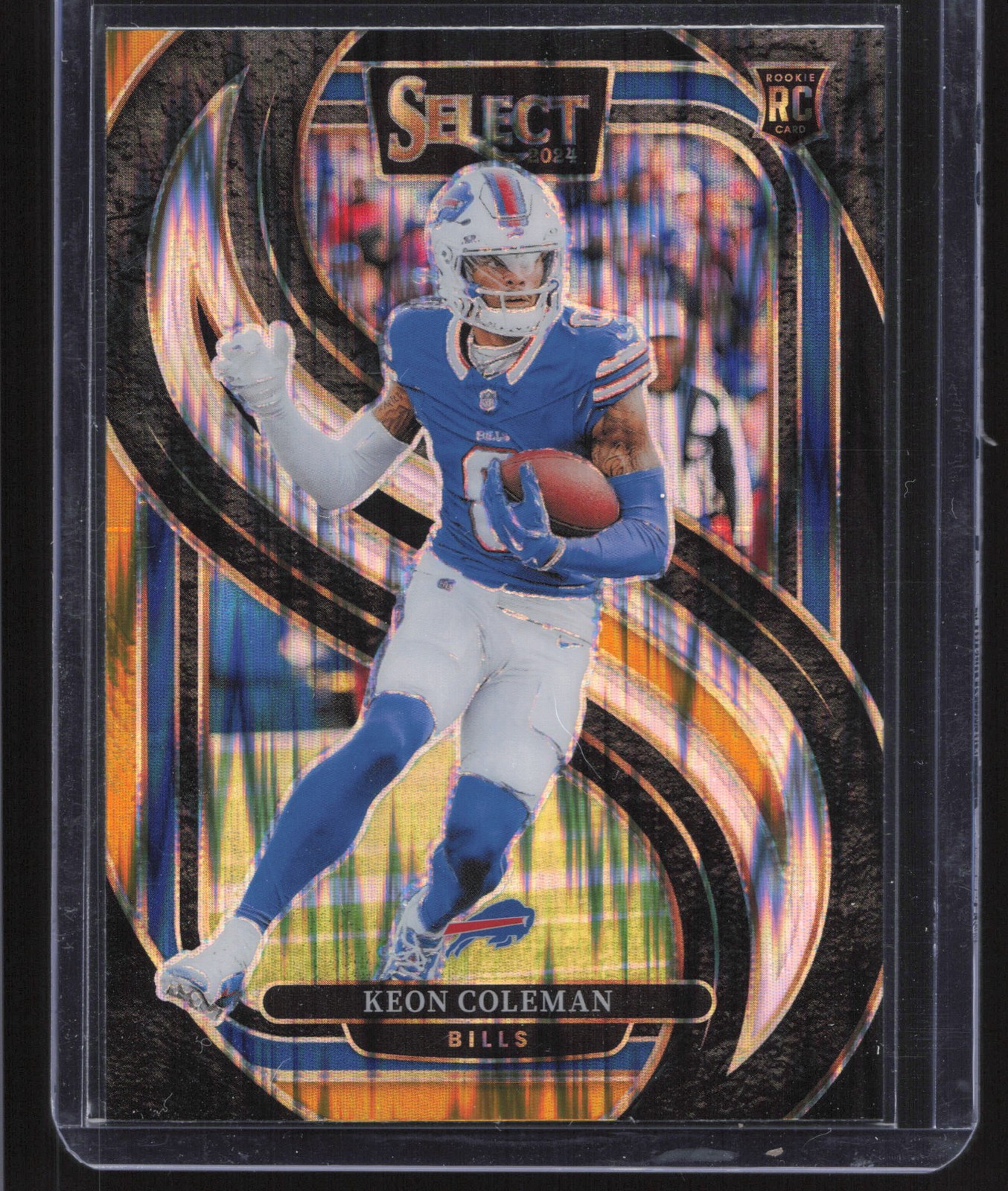 2024 Panini Select #153 Keon Coleman Black & Gold Prizm Shock RC Buffalo Bills