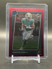 2021 Donruss Optic Hunter Long Pink Prizm Rated Rookie Card RC #281 Dolphins. rookie card picture