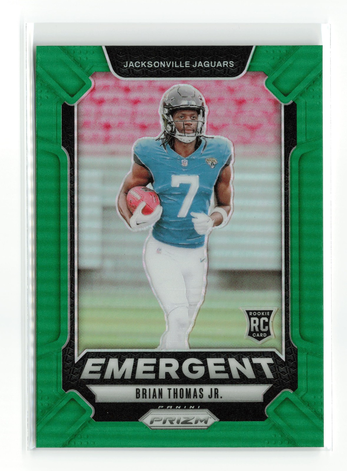2024 PANINI PRIZM EMERGENT BRIAN THOMAS JR. #12 GREEN RC JAGUARS