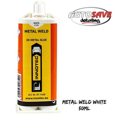 Innotec - Metal Weld 50ml | Weiß | Verkleben fast alle Eisen- & NE-Metalle