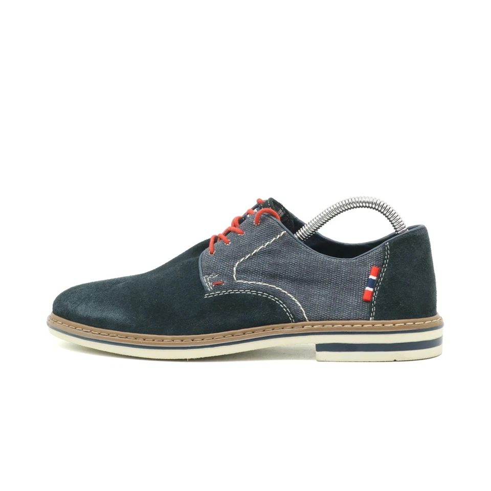 Rieker Herren B9022 Halbschuhe Dunkelblau Wildleder, Business, Freizeit EU 40 - Bild 1 von 4
