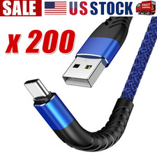Braided USB C Type C Fast Charging Data Cable Cord for iPhone 16 Pro Max 15 lot