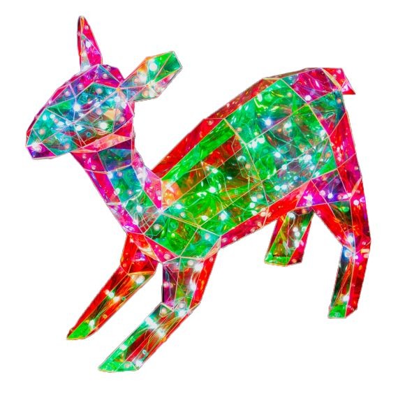 Holographic RGB LED Lights Music Interactive Night Light Sparkle Deer with App