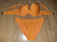 Gorgeous Orange NEXT push-up Underwired bikini top bottom set size 34DD 10