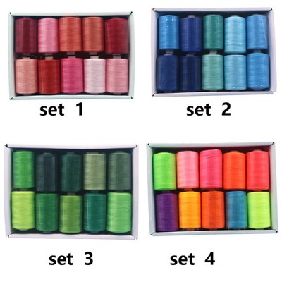 Nähgarn Set 10 Farben Polyester 1000 Yards starke Fäden Nähen Stickerei