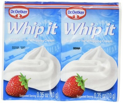 Dr Oetker Whipped Cream Stabilizer Pack Of 2 Dairy Based Cream 0.35 Ounce