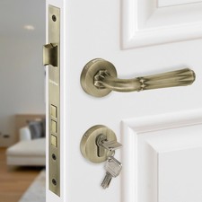 Resistente Mortasa Principale Serratura Set per Ufficio Casa Con 3 Ottone Chiavi