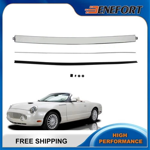 For 2002-2005 Ford Thunderbird Front Upper Windshield Chrome Moulding Trim - product listing photo