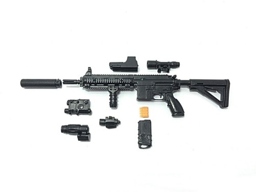 Mini * Barrett .50 Cal MP40 AK-47, M4, AR-15, MP5, UZI, VECTOR Toy Gun Build 1:6 - Picture 52 of 74