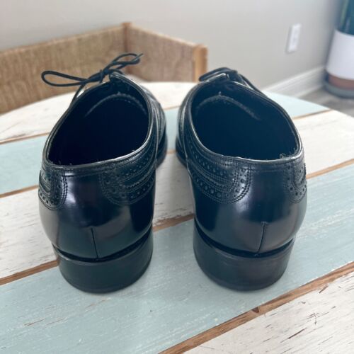 Scarpe eleganti Oxford Florsheim da uomo 10 3E Lexington in pelle nera alare 17066-01 - Foto 6 di 10