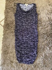 Michael Kors Snakeskin Print Dress Sleeveless Black Trim Size Medium Stretch