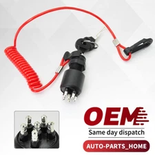 Ignition Key Switch w/Lanyard for Johnson Evinrude OMC BRP 5005801 765562 175974