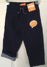 NWT BOYS GYMBOREE GYMSTER JERSEY LINED PANTS SIZE 18-24 MONTHS NAVY BLUE