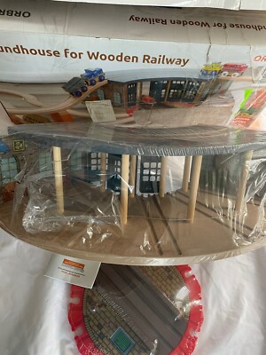 Orbrium Wooden Railway Engine Bays Rooftop Rails Full Size