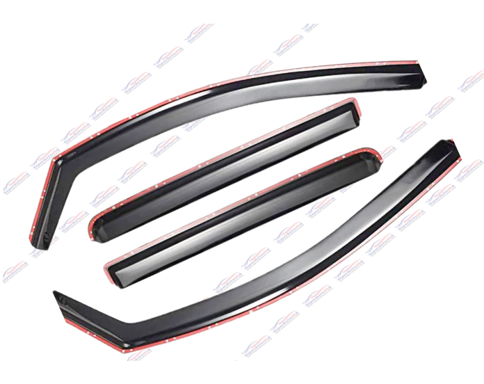 For Chrysler Pacifica 17-24 In-Channel Vent Window Visors Rain Guards Deflectors - Image 3 of 4