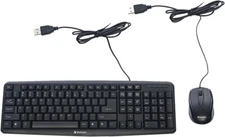 Verbatim 99202 Slimline Corded USB Keyboard And Mouse [NEW]