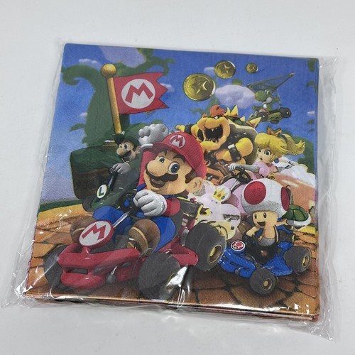 Nintendo Super Mario Bros 9 inch 5x Party Plates Cups each 30 Total and Napkins - Picture 2 of 13