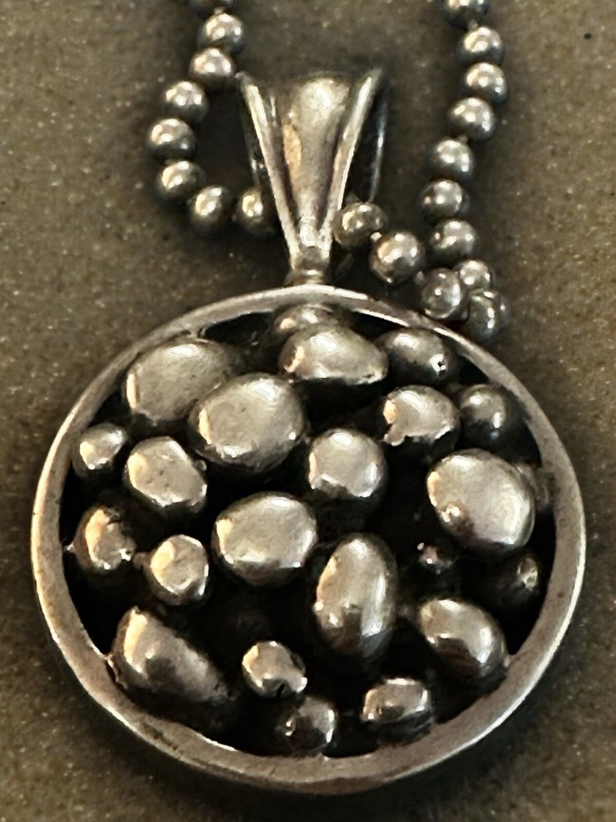 Rare Stanley Guess 925 Silver Modernist Liquid Pebbles