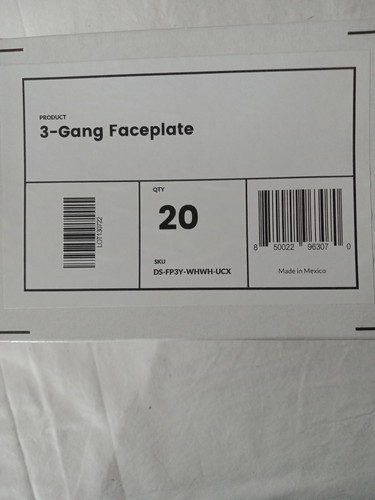 NEU 💥DEAKO (20er Pack) 3-Gang Abdeckplatte DS-FP3Y-WHWH-UCX - Bild 4 von 4