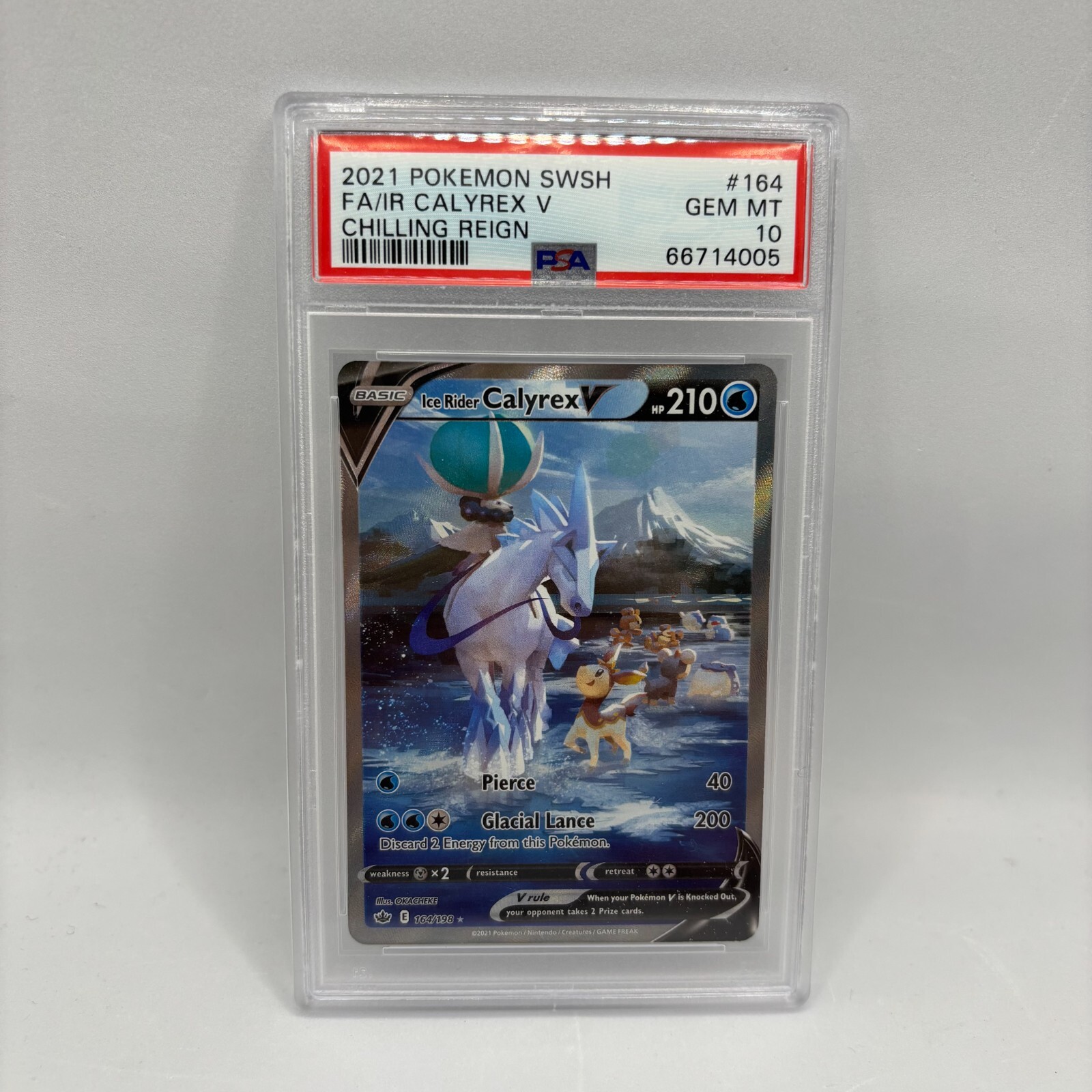 PSA 10 - Ice Rider Calyrex V 164/198 Alternate Art - Chilling Reign - Pokemon