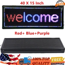 40x15" Outdoor LED Sign Programmable Scrolling Message Display Board Advertising