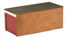 Bachmann 44-084 Flat Roofed Single Brick Garage Painted Resin Model 00 Gauge T48
