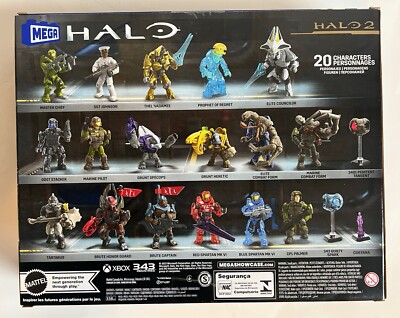 MEGA Halo Set Personaggi Halo 2 (339 Pezzi) - Action Figure Da 5cm Da Costruire, 20 Personaggi