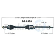 For SurTrack NI-8388 CV Axle Shaft