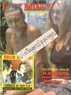 MARISOL Diez Minutos 1975 portada & 4 páginas clippings Antonio Gades fotos sexy