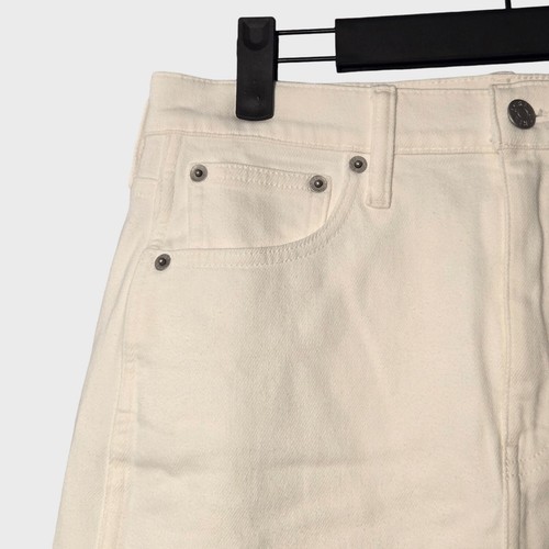J. Gonna midi Crew Factory in denim bianco nuova con etichetta - Foto 4 di 9