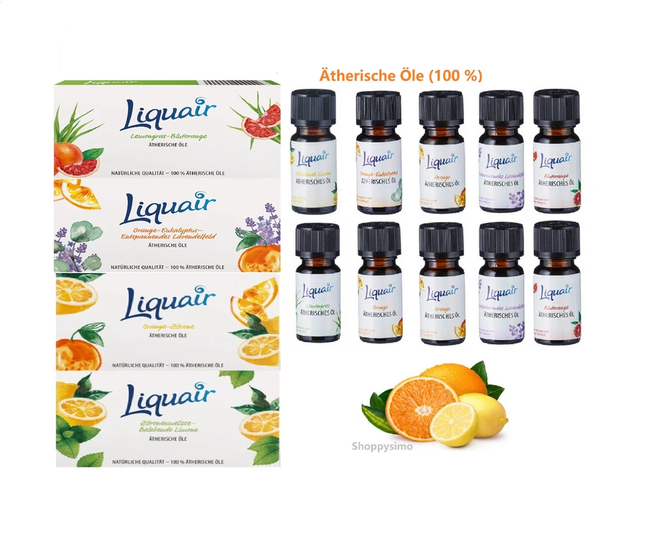 LIQUAIR Ätherische Öle , 5er Set je 10ml oder einzeln Diffuser Duftlampe Raumbeduftung