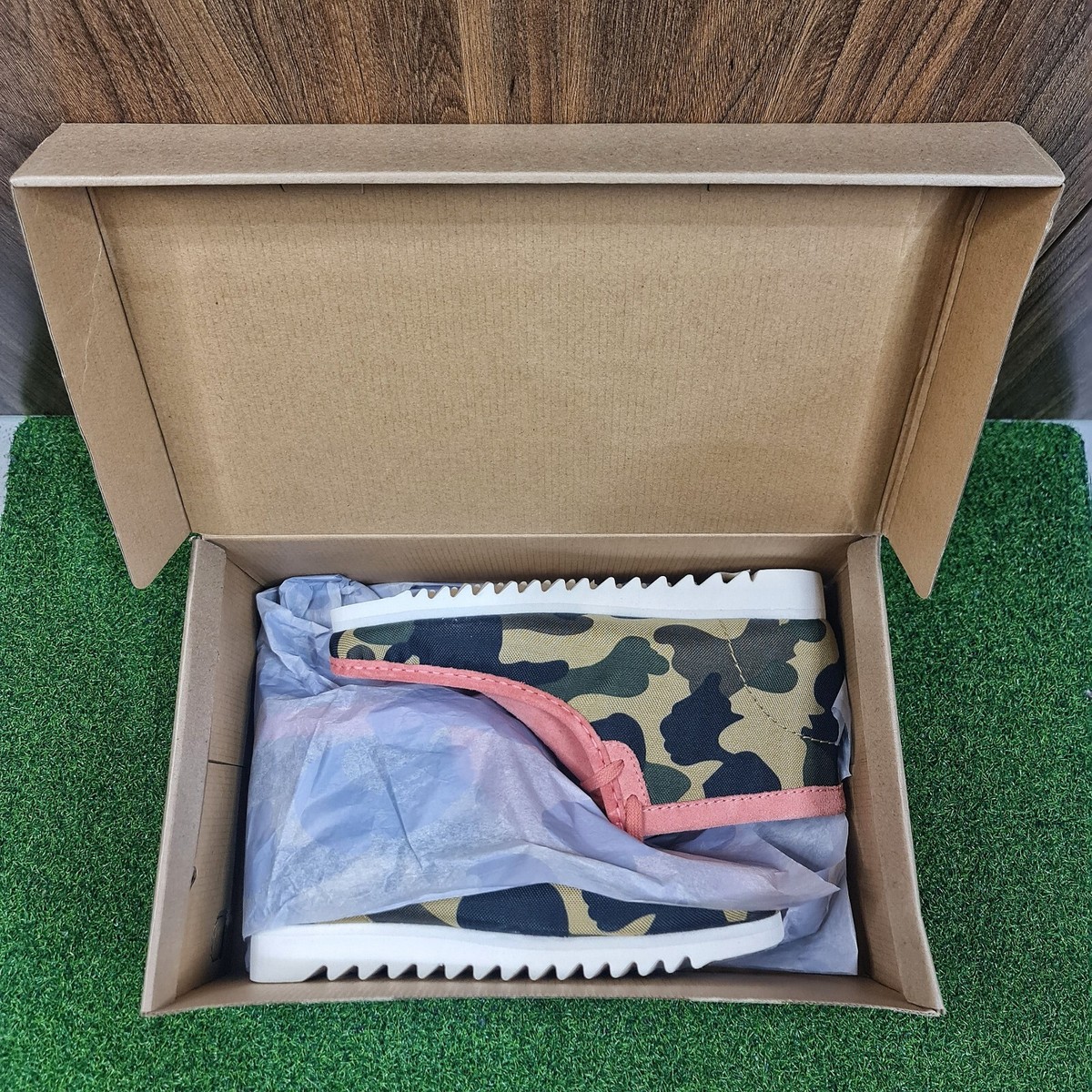 Mens Size 10 US - A Bathing Ape x Clarks Wallabee Boot (Camo/Pink