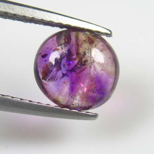 2.25 Ct ~ 1$ No Reserve Auction Natural Purple AmethyRutile Quartz Oval Cabochon