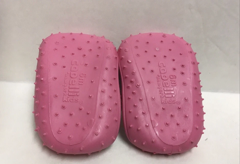 Calcetín Zapatilla Capelli New York Rosa Talla 6 Meses con Pinza Parte Inferior Nuevo en Paquete Foto 3 de 4