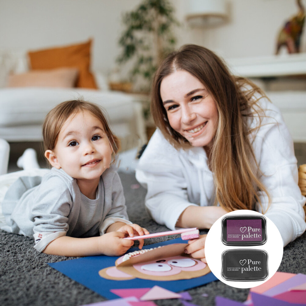 2Pcs Ink Kids Stamp Ink Pad Fingerprinting Ink Pads Painting Ink Pad eBay