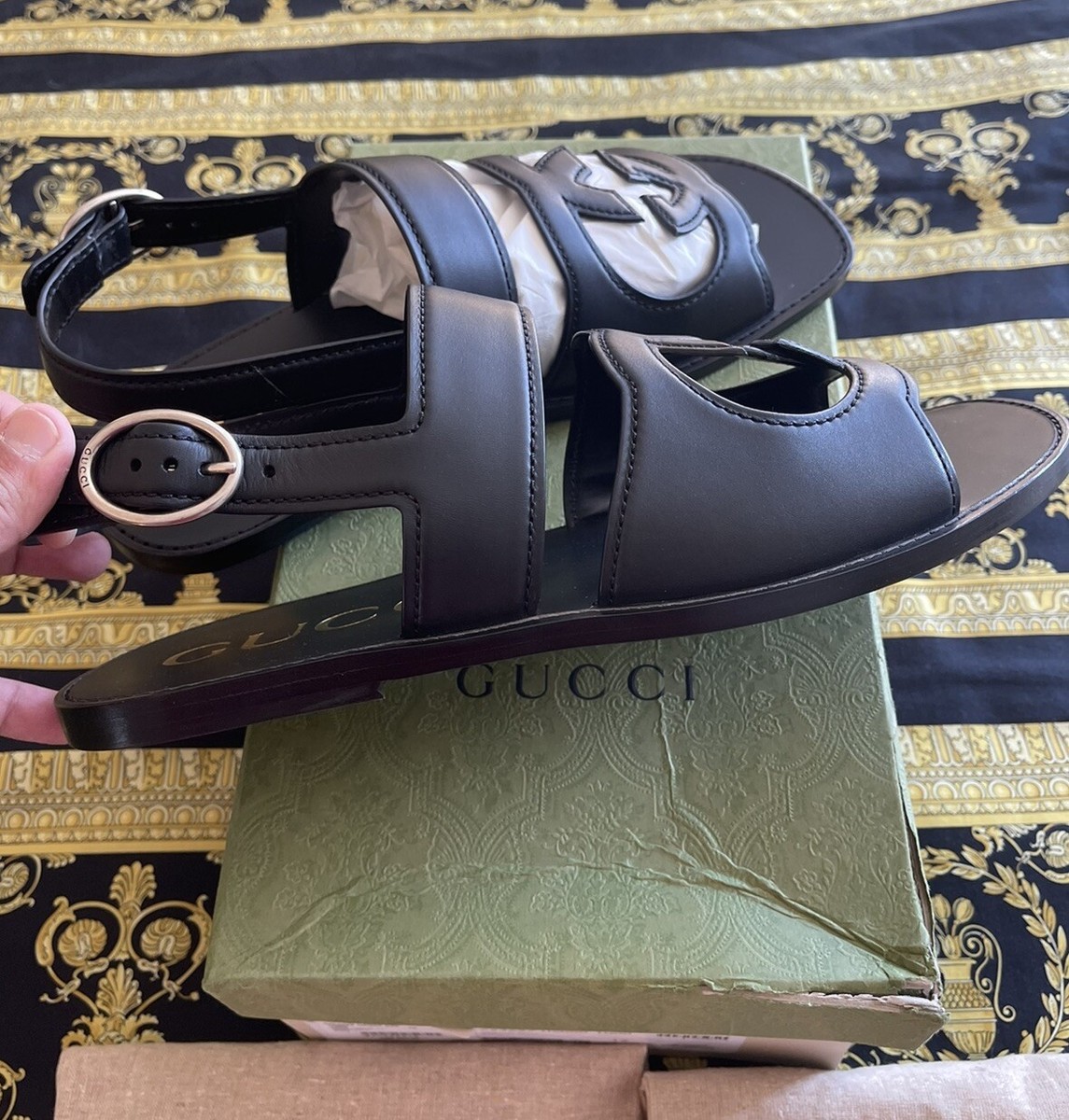 【GUCCI】SANDAL LEATHER, R.S. COSMOS SOFTY MF◆725260US000 High-Quality Sandal Leather R.S. Cosmos Softy MF – LOZURI®