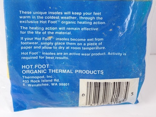 Vintage Schuheinlagen Herren Größe 6-13 1985 Mt Everest Expedition 1980er Hot Foot - Bild 9 von 9