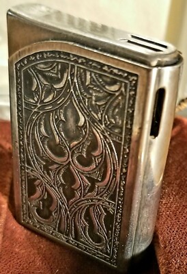 Vintage WIN P-800 ALPHIE Electronic LIGHTER Etched, Japan