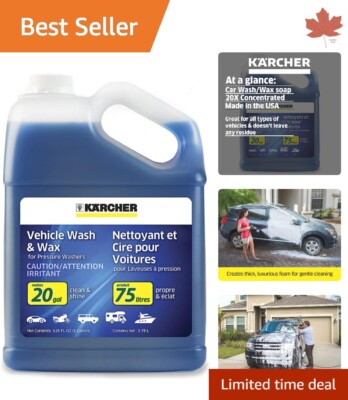 Sustainable Car Wash Soap - Powerful, Biodegradable, Reveals Luster - Gallon