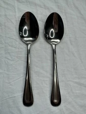 TWO Vintage Oneida Sand Dune Spoons Tablespoons Flatware Silverware Dining 