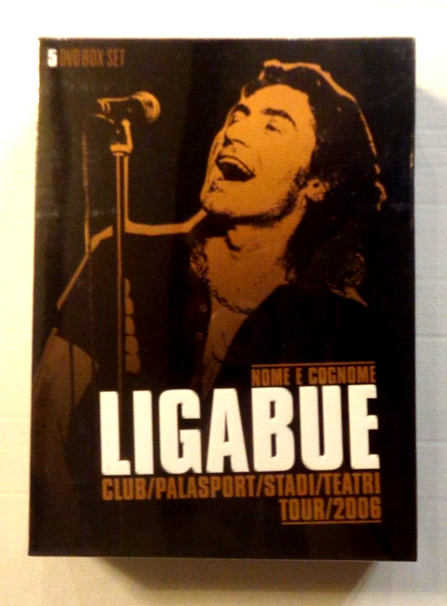 NOME E COGNOME  -  LIGABUE  - TOUR 2006  -  5 DVD COFANETTO NUOVO E SIGILLATO
