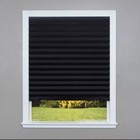 Redi Shade 36x72" Blackout Pleated Paper Shade - Black (6-Pack)