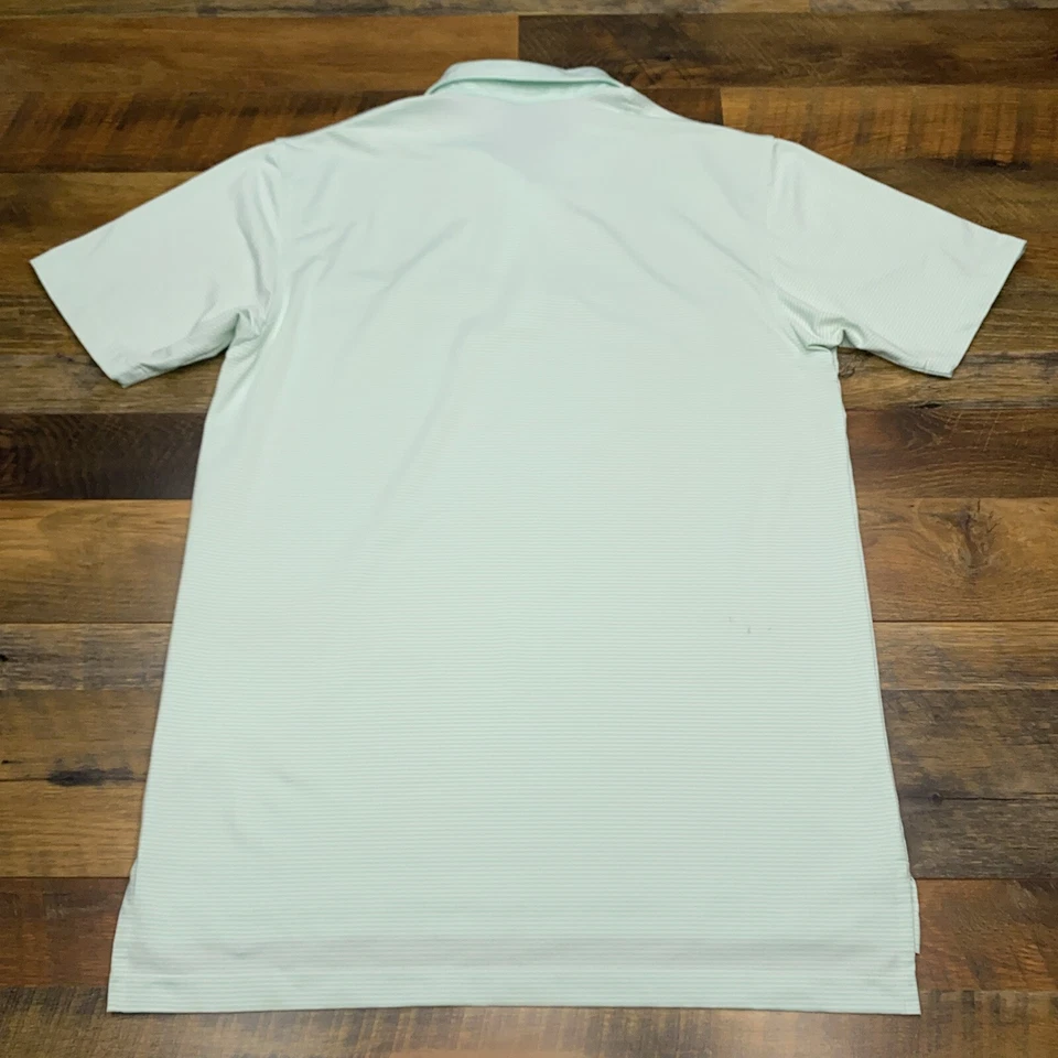 Camisa polo de golf Dunning adulto mediana a rayas verdes para hombre Foto 2 de 4